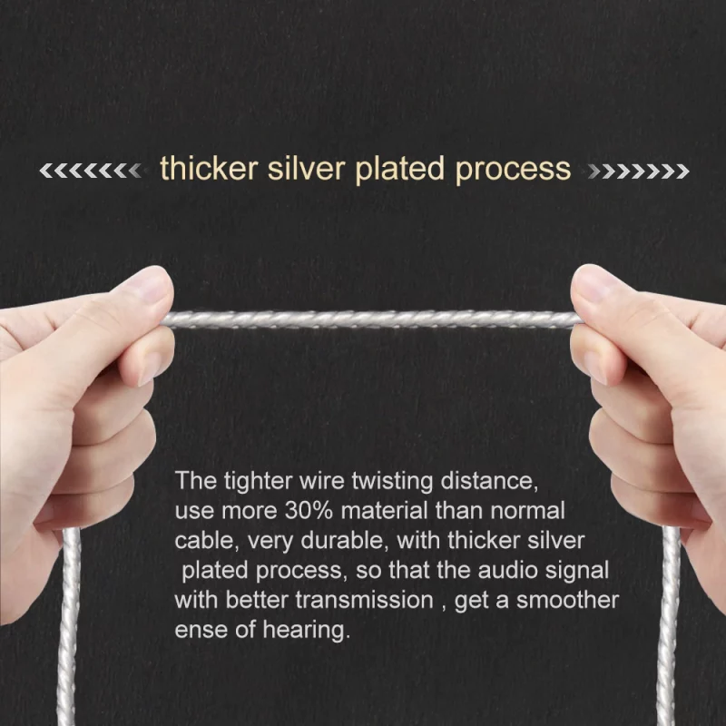 Casque stéréo dynamique en bois, dos ouvert, HiFi, 57mm, avec câble plaqué argent 3.5mm – Image 4