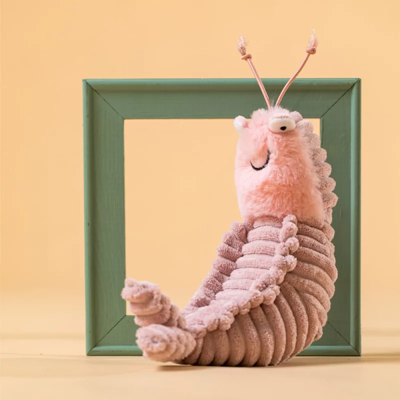 Lot de 2 peluches de crevettes, douces et amusantes, de 22 à 27 cm – Image 4