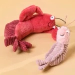 Lot de 2 peluches de crevettes, douces et amusantes, de 22 à 27 cm – Image 5