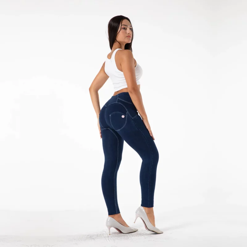 Legging en jeans pour femme, taille haute, pantalon Salsa Push Up, bleu foncé – Image 4