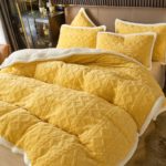 Ensemble 4 pièces en peluche berbère, housse de couette, taies d’oreiller et drap, parure de lit chaude – Image 13