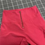 Legging extensible pour femme, taille haute, pantalon amincissant, Salsa Push-Up, rouge – Image 10