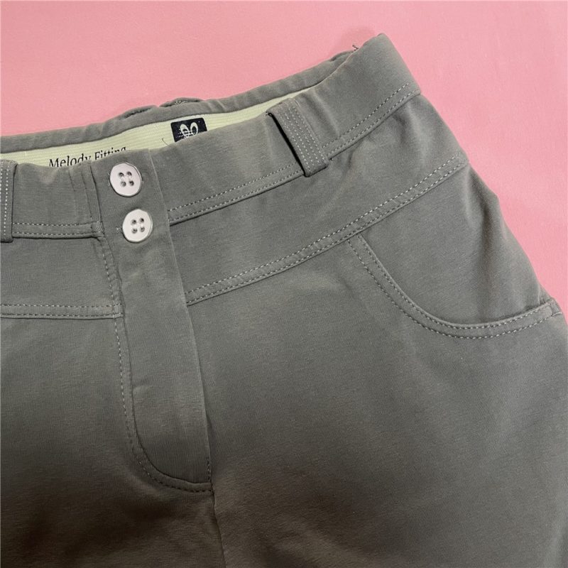 Legging extensible pour femme, taille moyenne, pantalon amincissant, Salsa Push-Up, gris vert olive – Image 13