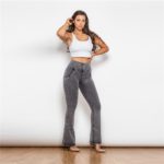 Pantalon jeans évasé pour femme, en Denim élégant et amincissant, à jambes larges – Image 7