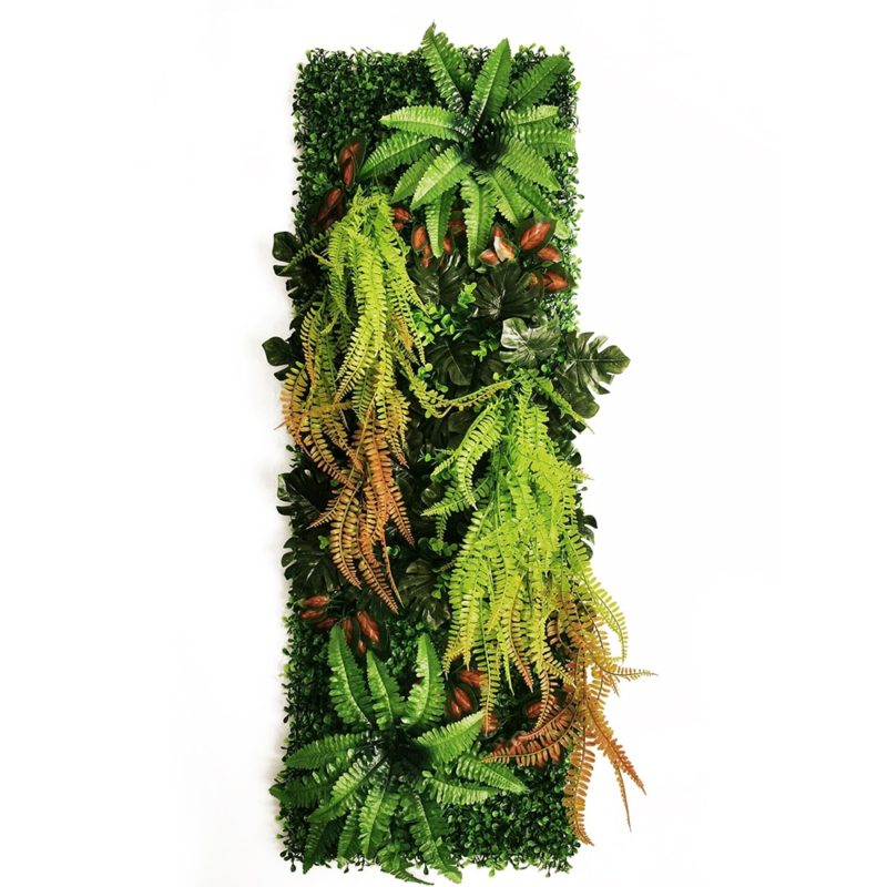 Panneau mural de plantes artificielles, mousse de gazon, subtropicales, 120 x 40 cm – Image 4
