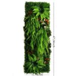 Panneau mural de plantes artificielles, mousse de gazon, subtropicales, 120 x 40 cm – Image 7