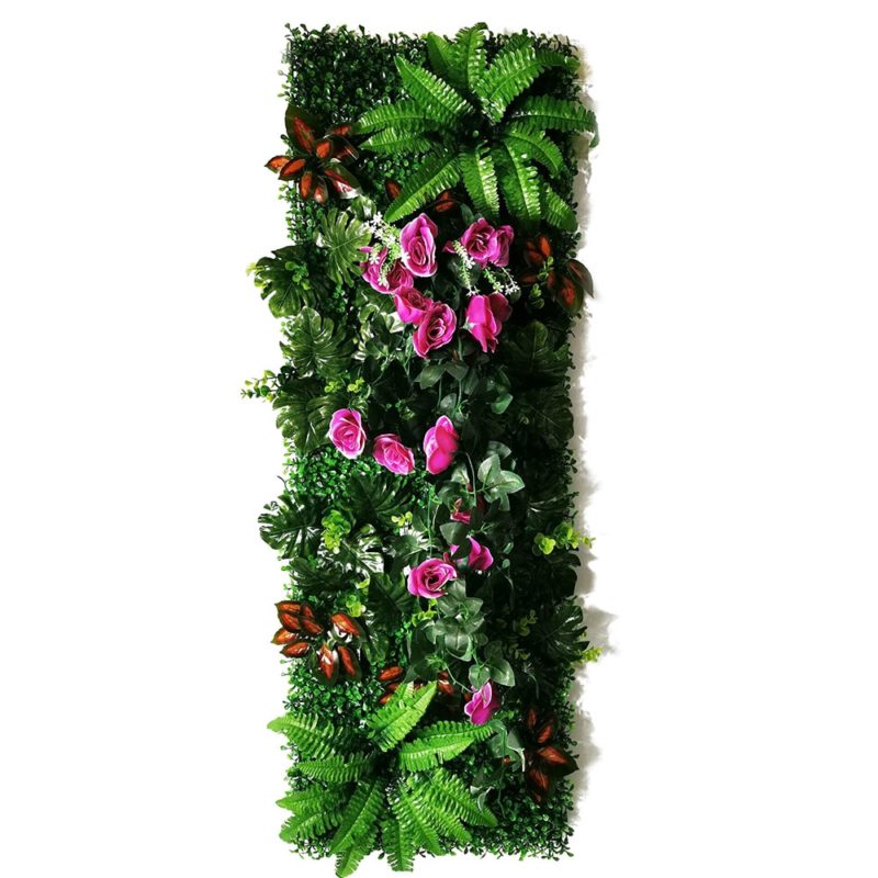 Panneau mural de plantes artificielles, mousse de gazon, subtropicales, 120 x 40 cm – Image 24