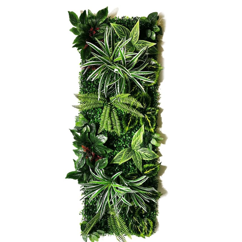 Panneau mural de plantes artificielles, mousse de gazon, subtropicales, 120 x 40 cm – Image 21