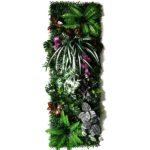 Panneau mural de plantes artificielles, mousse de gazon, subtropicales, 120 x 40 cm – Image 20