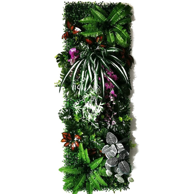 Panneau mural de plantes artificielles, mousse de gazon, subtropicales, 120 x 40 cm – Image 20