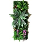 Panneau mural de plantes artificielles, mousse de gazon, subtropicales, 120 x 40 cm – Image 17