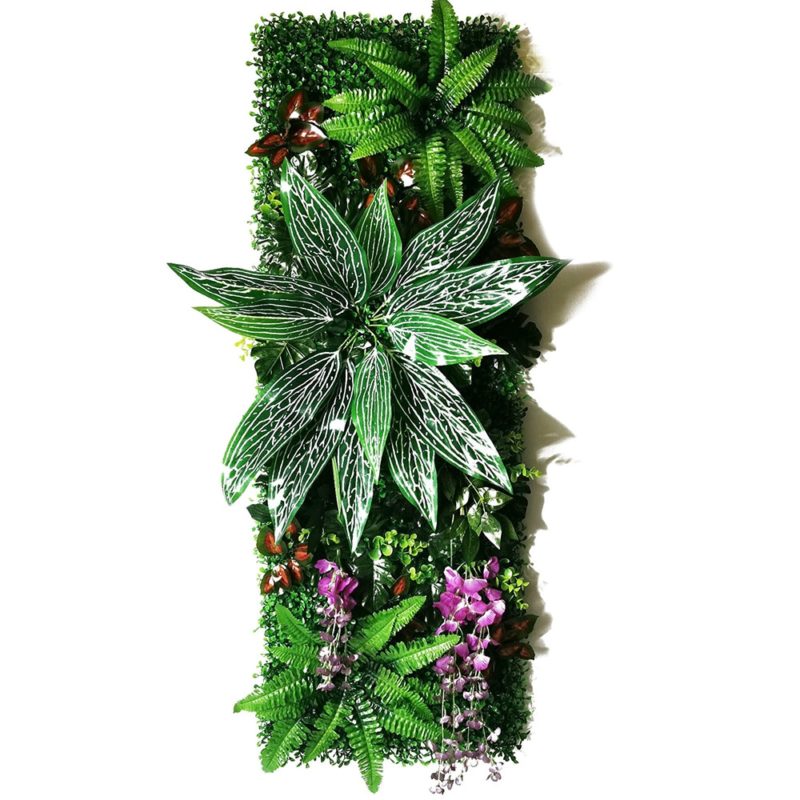 Panneau mural de plantes artificielles, mousse de gazon, subtropicales, 120 x 40 cm – Image 17