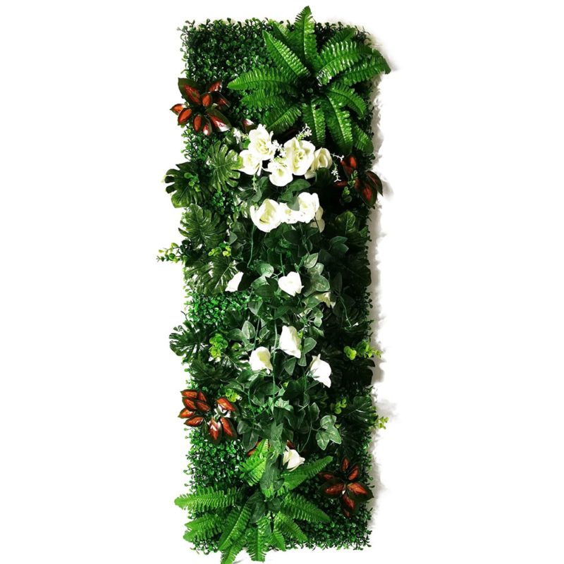 Panneau mural de plantes artificielles, mousse de gazon, subtropicales, 120 x 40 cm – Image 15