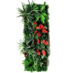 Panneau mural de plantes artificielles, mousse de gazon, subtropicales, 120 x 40 cm – Image 12