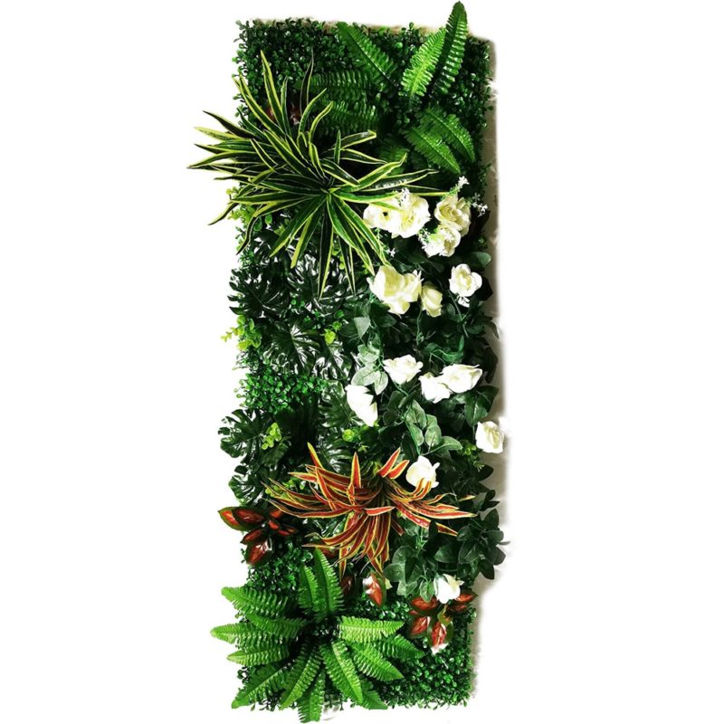 Panneau mural de plantes artificielles, mousse de gazon, subtropicales, 120 x 40 cm – Image 10