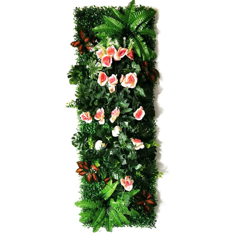 Panneau mural de plantes artificielles, mousse de gazon, subtropicales, 120 x 40 cm – Image 9
