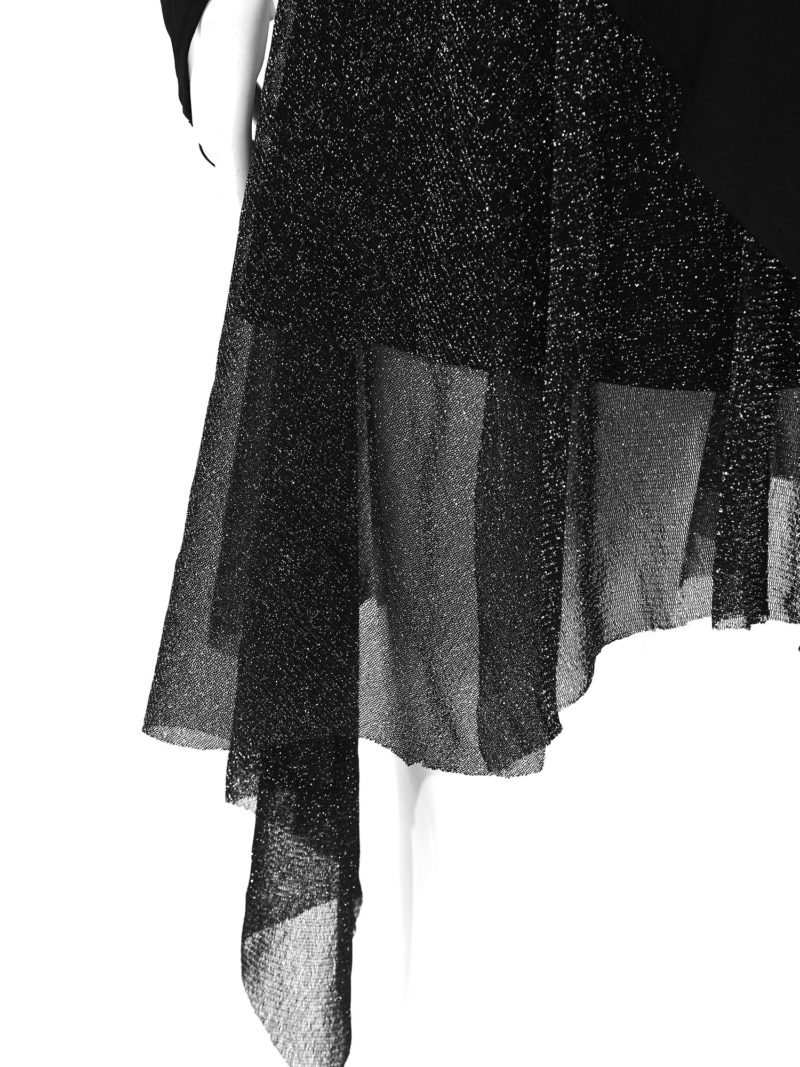 Robe de danse latine pour femme, ourlet asymétrique, épaule dénudée, lyrique – Image 3