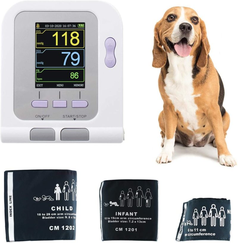 Moniteur de pression artérielle électronique et automatique pour animaux, avec trois manchettes – Image 1
