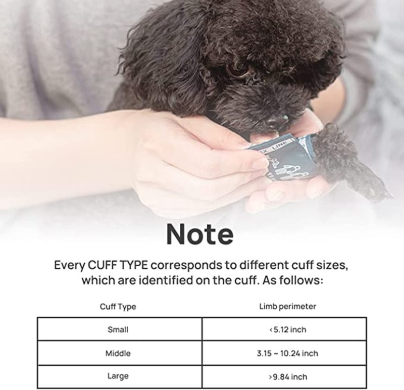 Moniteur de pression artérielle électronique et automatique pour animaux, avec trois manchettes – Image 4