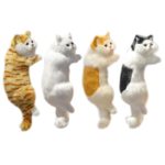 Peluche de chat suspendu réaliste, mignon, décoration, 31 cm
