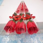 Lot de 10 bouquets de roses artificielles à tige unique, couleurs vives, 38 cm – Image 2