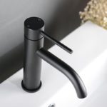 Robinet mitigeur de lavabo, eau froide et chaude, poignée unique, monté sur le pont – Image 2