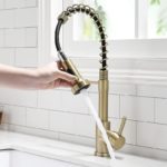 Robinet mitigeur d'évier de cuisine, extractible, bec pivotant, mélangeur d'eau chaude et froide – Image 3
