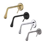 Robinet mitigeur de lavabo en laiton, mélangeur d'eau chaude et froide, style contemporain