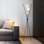 Lampadaire LED en fer forgé, en forme de lune, avec télécommande, 165 cm – Image 2
