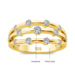 Bague en argent plaqué or 14K, pierre précieuse en Moissanite, certificat GRA – Image 5