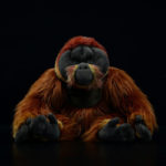 Peluche d'orang-outan brun, réaliste et doux, 46 cm