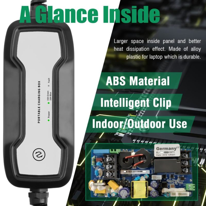 142221-fgjzlm.jpg Station de charge portable EV, Type 2, 10 à 16A, 3.6kw, chargeur de voiture électrique IEC 62196-2 EVSE – Image 10