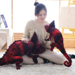 Peluche de caméléon, lézard, doux et confortable, réaliste, 70 à 100 cm – Image 6
