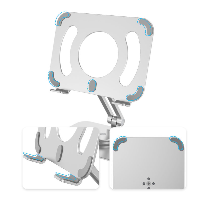 142532-4ryqab.jpg Support de tablette en métal, portable et flexible, rotation 360° – Image 9