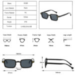 Lunettes de soleil carrées, rétro, nuances, UV400 – Image 5