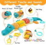 Peluche de crocodile musical, doux et confortable, sensoriel, 59 cm – Image 4