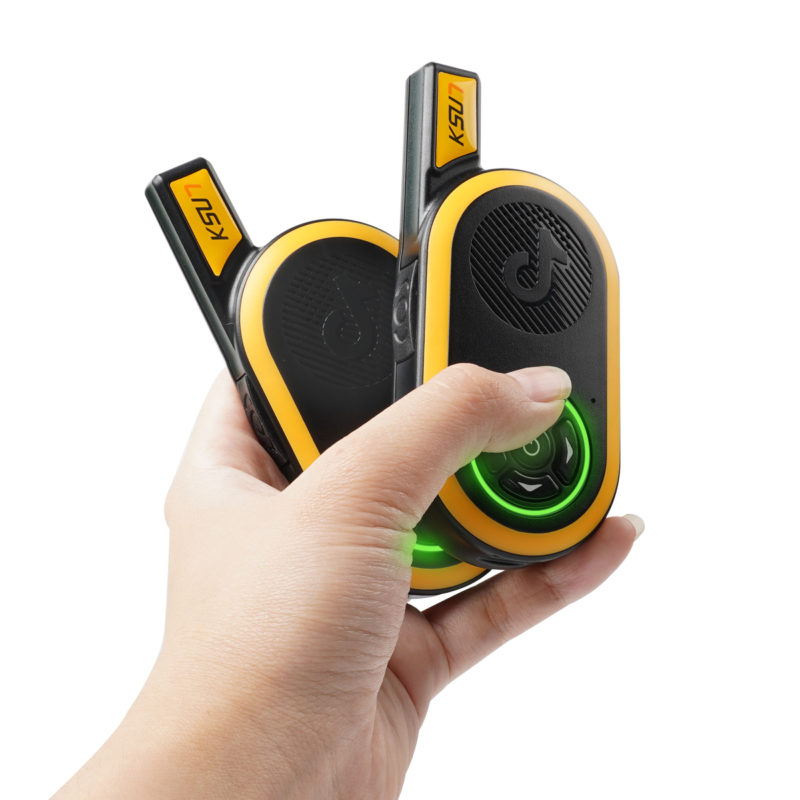 Lot de 2 mini talkie-walkie, appareil de communication sans fil avec écouteurs, bidirectionnel – Image 1
