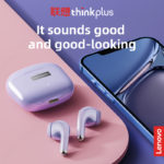 Ecouteurs sans fil Bluetooth 5.1, Lenovo LP40 Pro, étanches, avec microphone, TWS – Image 3