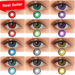 Lentilles de contact multicolores, jetables annuelles, déguisement