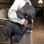 Peluche de chat noir mignon, doux et confortable, 30 à 60 cm – Image 2