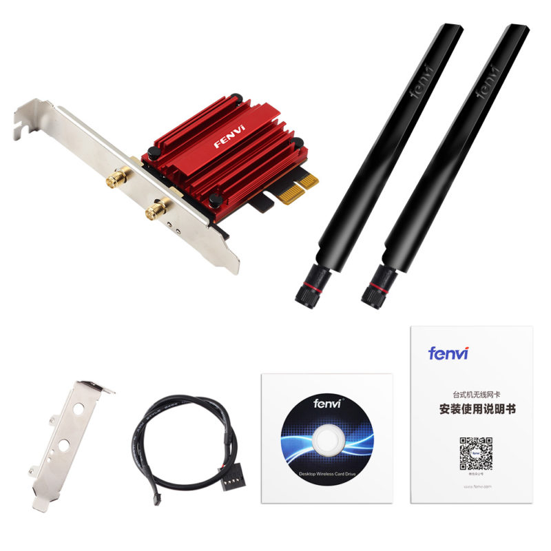 Carte PCI-E Wi-Fi 6E AX210 5374Mbps, 2.4/5/6Ghz,  Bluetooth 5.2, Tri-bande, Windows 10/11 – Image 7