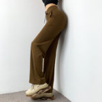 Legging de fitness ample, taille haute, serrage à lacet