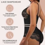 Body en dentelle, contrôle du ventre, col en V, dos nu, BodyShaper – Image 6