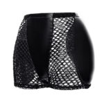 Culotte de contrôle en similicuir, maille, rehausseur de hanches, grande taille – Image 8