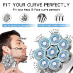 Rasoir électrique 8D, 6 en 1, rechargeable, lavable, en acier inoxydable – Image 3