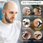 Rasoir électrique 9D, têtes flottantes, 6 en 1, rechargeable, lavable, en acier inoxydable – Image 3