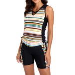 Maillot de bain deux pièces, tankini, vêtements de plage, grande taille