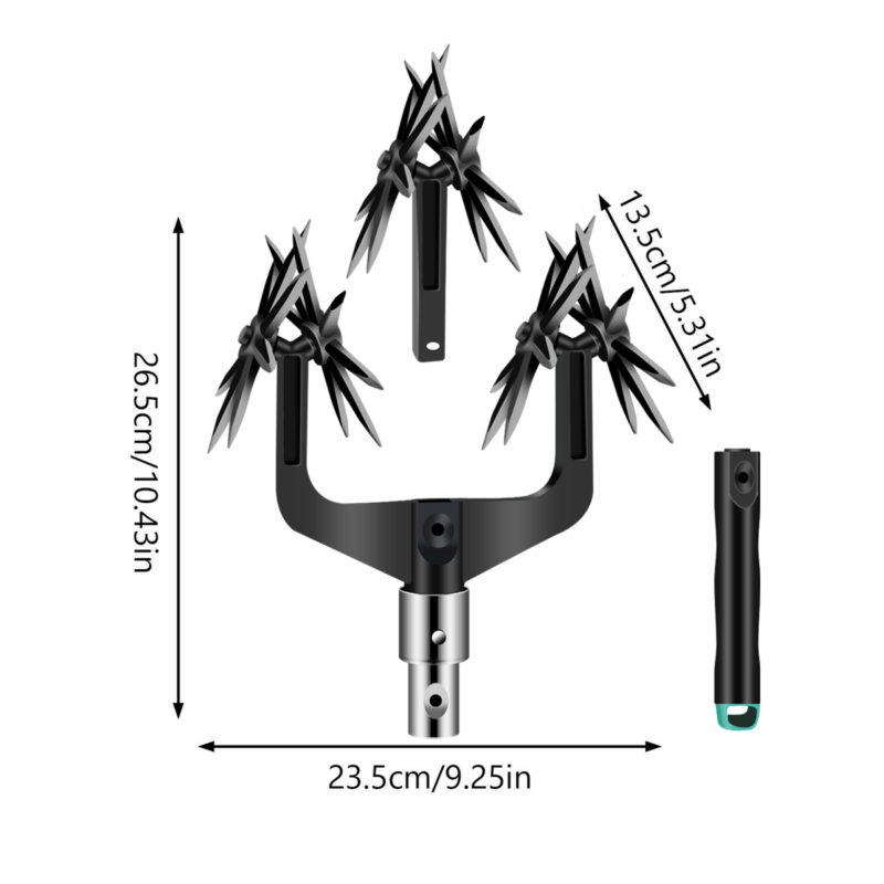 Émietteur-sarcleuse de pelouse de jardin rotatif, motoculteur réglable – Image 4