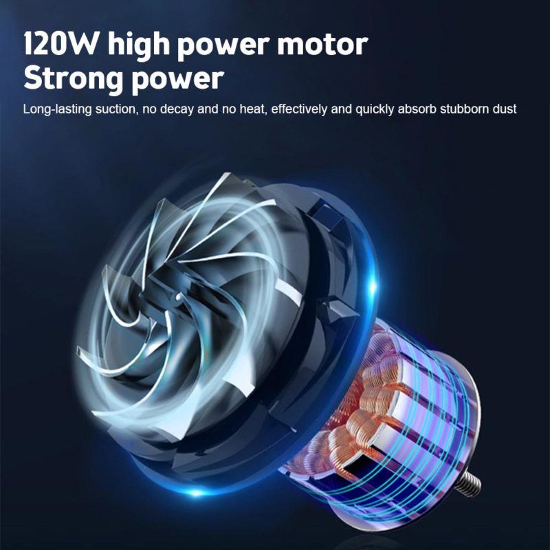 Aspirateur et pistolet à air comprimé 2 en 1, sans fil, dépoussiéreur d'air, 80'000PA – Image 5