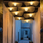 Suspension en bambou de style chinois, tissé à la main, E27 – Image 2